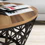 Hanah Home Stil Metal Ferforje Walnut